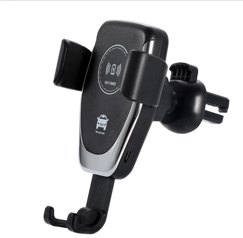 

Universal adaptor QI usb 10W 7.5W 5W mobile phone holder fast wireless car charger, Black&white