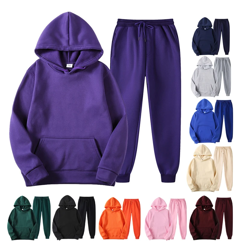 

Hot Sale Spring Summer Breathable Sportswear Jogger Outfits Clothes Tracksuit Two Piece Mens Hoodie Set, As picture or customized color