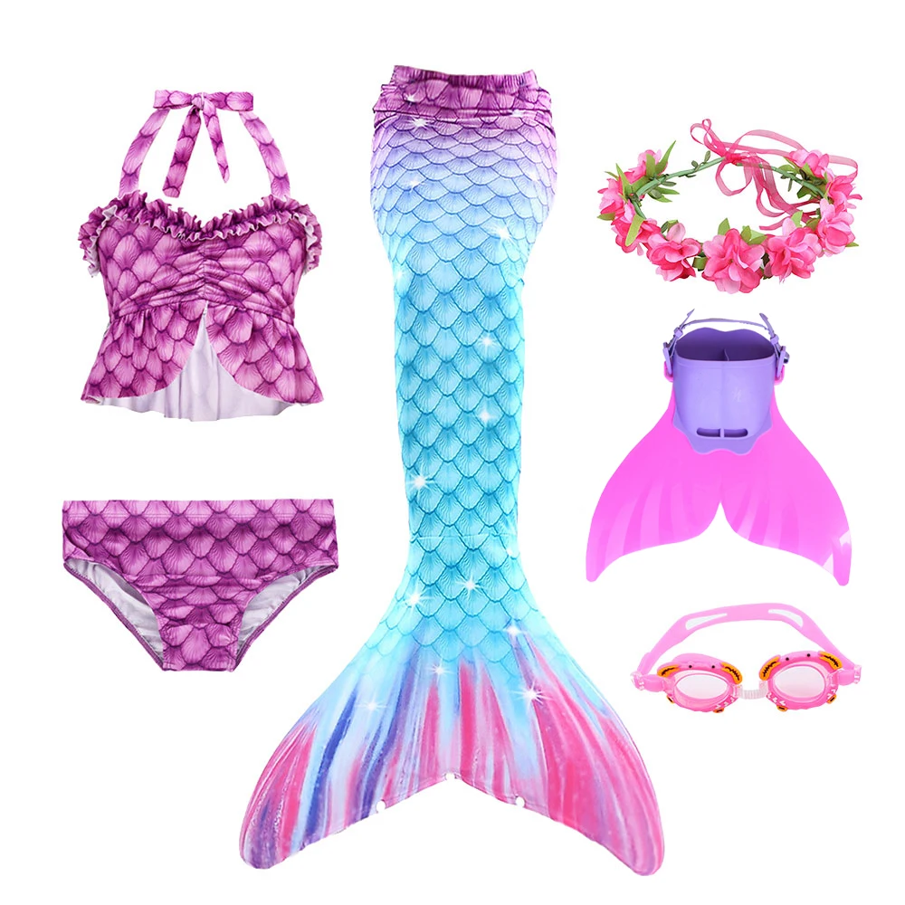 

Bikini Set Bathing Suit Swim Costume Mermaid Tail, Customized color