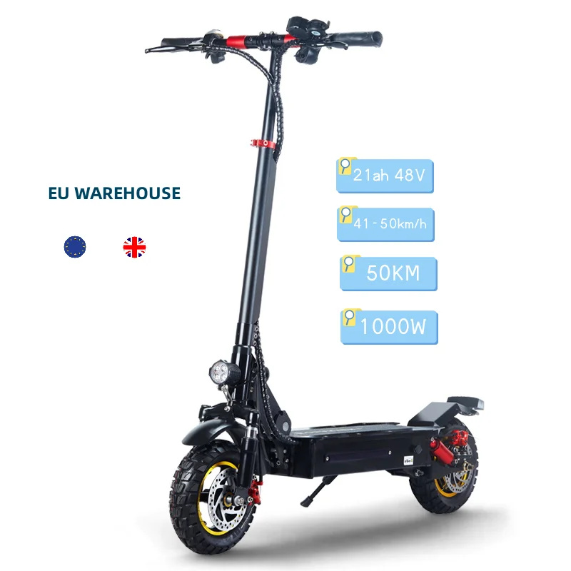 

Europe warehouse Geofought X1 2 wheels off-road fat tire 21ah 48V 1000W 41-50km/h free shipping electric scooter with dual motor