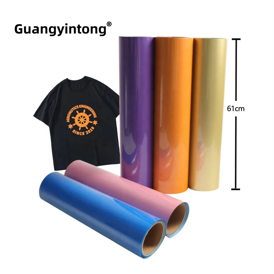Guangyintong Pvc Matte Series  Best Htv Vinyl for Shirts Heat Transfer Vinyl on Hats With Iron Heat Transfer Vinyl Roll