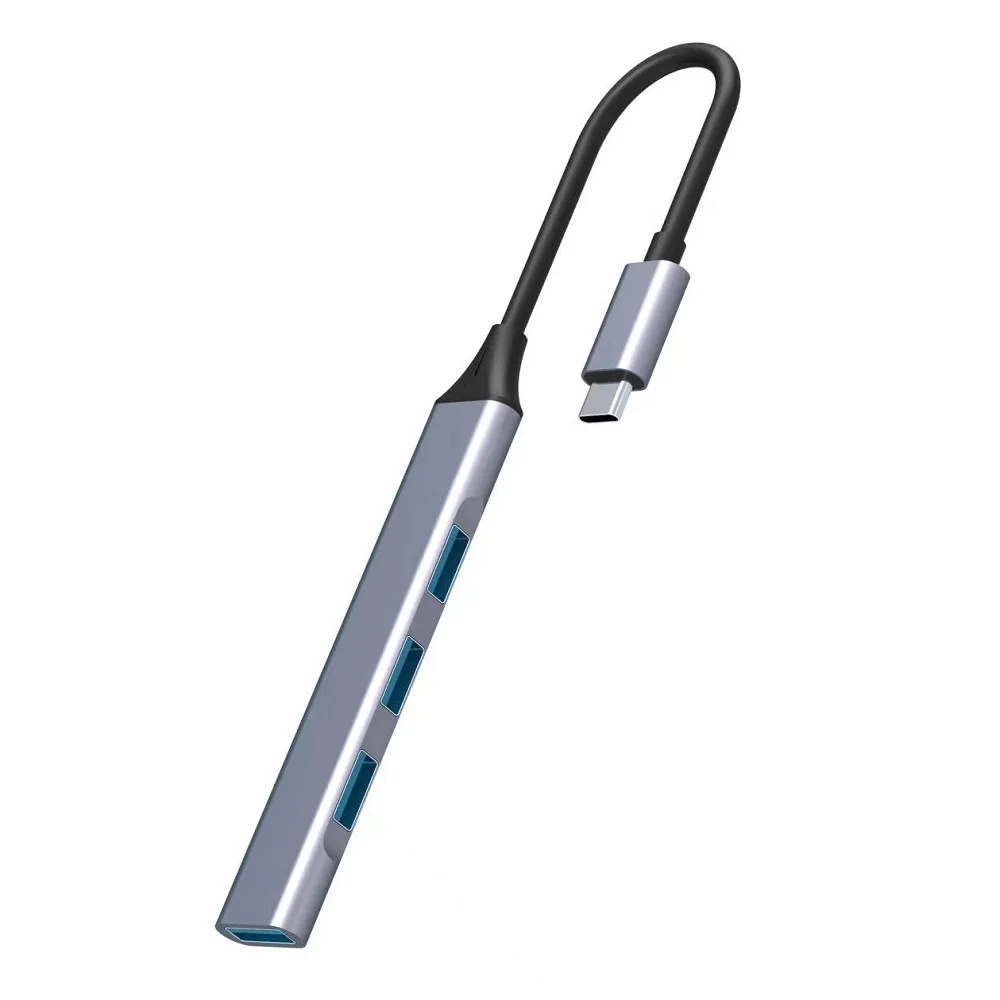 

Portable type c to usb 4ports OTG hub for laptop cellphone usb type c hub, Space gray