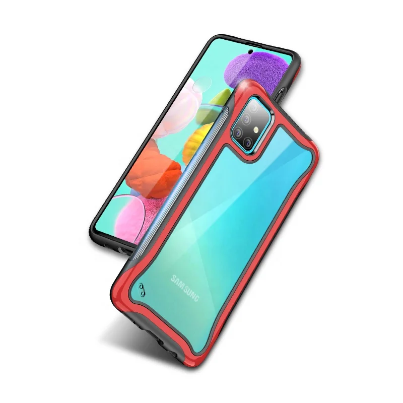 

Saiboro Manufacturer Low Price TPU PC Hybrid Transparent Drop Resistance Matte Clear Cellphone Case for Samsung A51, Multi colors