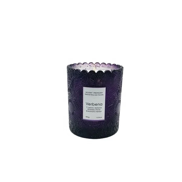 

Long lasting burning candle, Verbena scented soy wax candle
