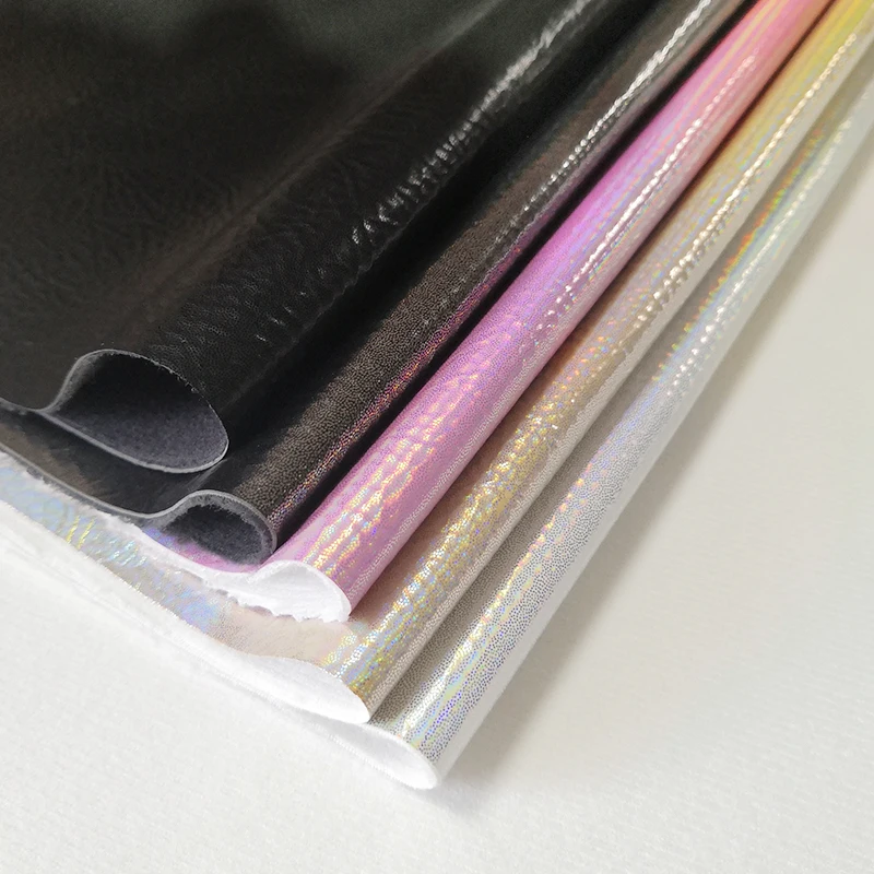 
Diy Glitter Faux Leather Manufacturer Synthetic Leatherette Laser Glitter Pu Pvc Vegan Leather For Shoes 