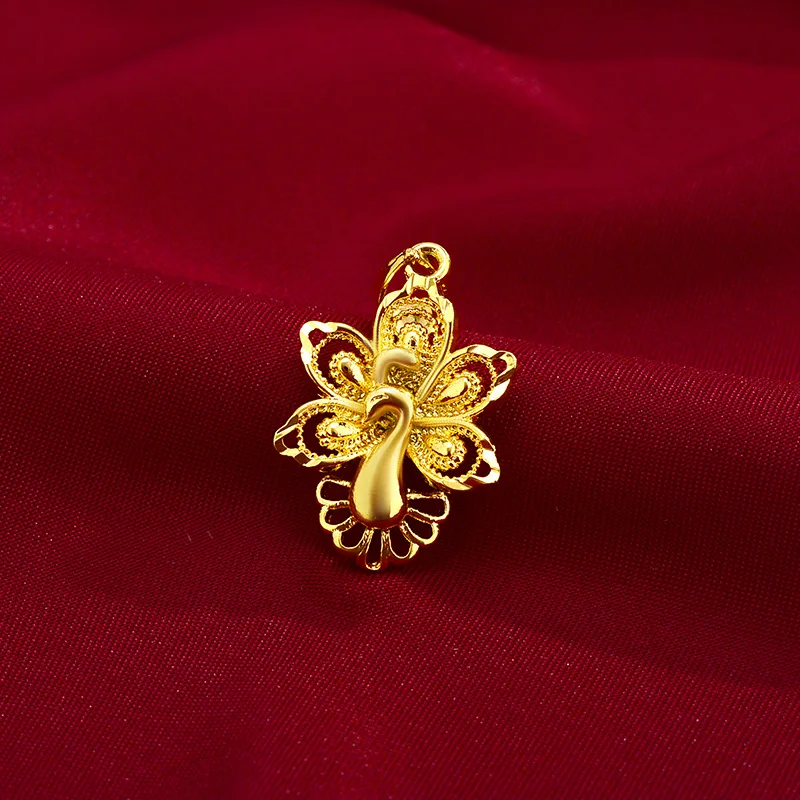 

Fashion 14K Gold Necklace Pendant NO Chain Jewelry for Women Charms Peacork Gold Pendant Wedding Engagement Birthday Gift Female