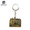 custom antique gold metal 3D amsterdam souvenir keychain