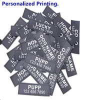 

Custom Personalization Leather Print Patch Pet Dog Harness Collar Tags ID Address Phone Number Tags Pet Name Tag