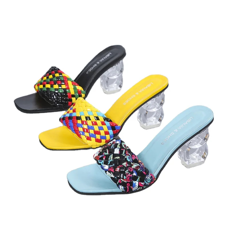 

2021 New Design Fashion Colorful Shoes Ladies Flat Big Size Causal Outdoor Slippers PU Breathable Light Weight Sandals for Women, Yellow,blue,black