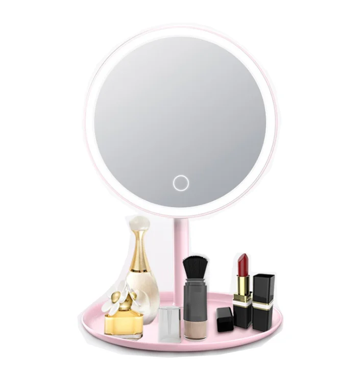 

Cosmetic mirror holly wood led makeup vanity mirror with lights