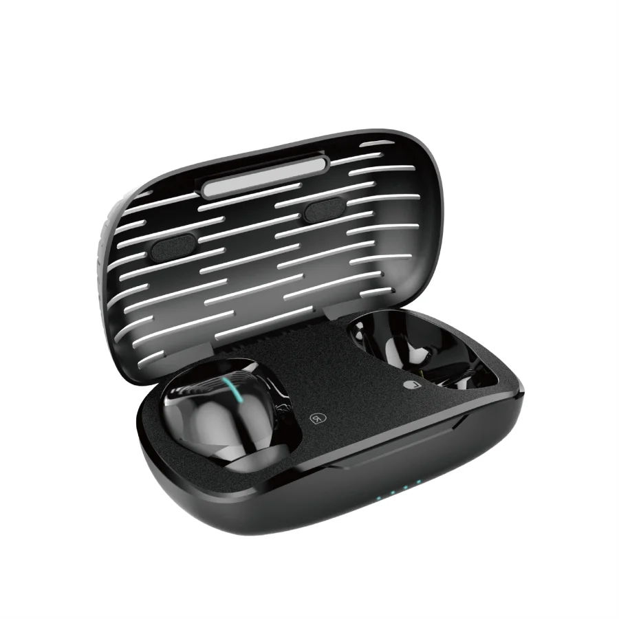 

Multi Functional Handfree Portable 400mah Battery Touch Control Quick Charging Music Cell phone Microphone Ear phones Buds, Black