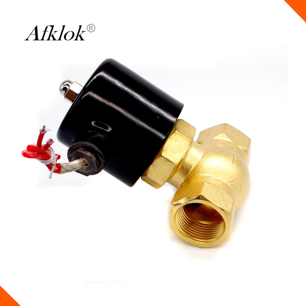 常闭黄铜 1-1/4 "蒸汽电磁阀 220v ac 液体气体蒸汽介质