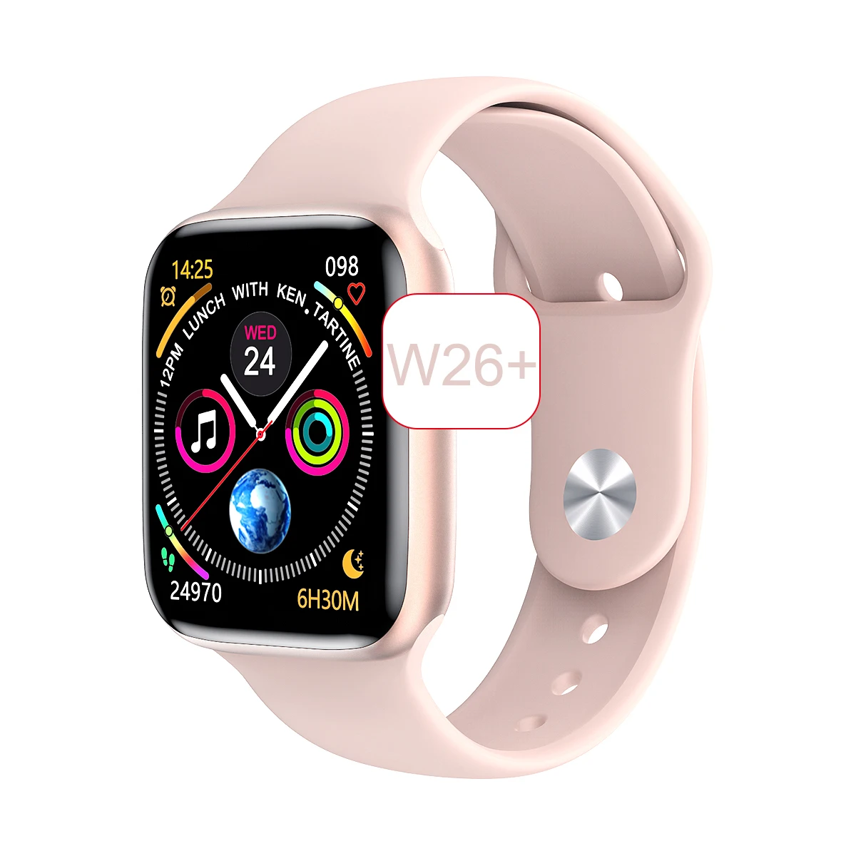 

Best Selling Smart Watch Series 6 W26 Smartwatch IWO BT Call Fitness Sport Waterproof Heart Rate W26+ Smart Watch