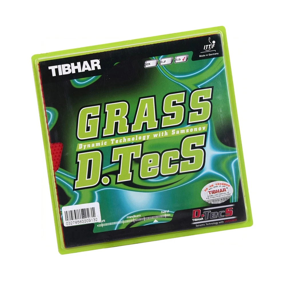 

Tibhar GRASS D.TECS 1.2 / 1.6 / OX Defensive Table Tennis Rubber new model Ping Pong rubber Sponge, Red/black
