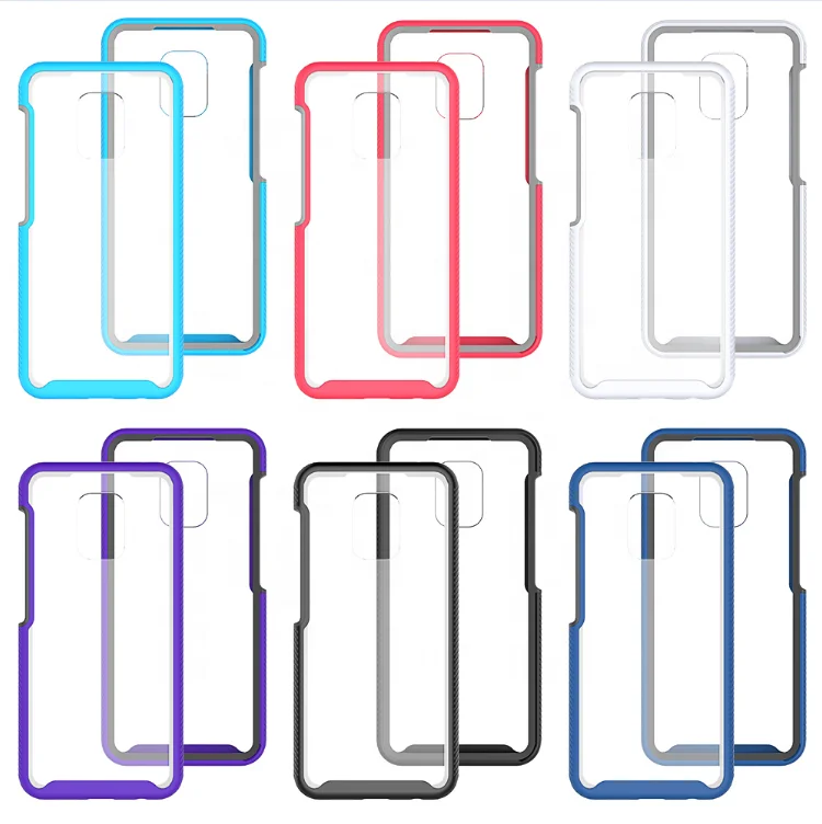 

360 Full Protective anti-shock bumper design hard pc+tpu multi color mobile phone case for Redmi note 9pro max, Multi-color, can be customized