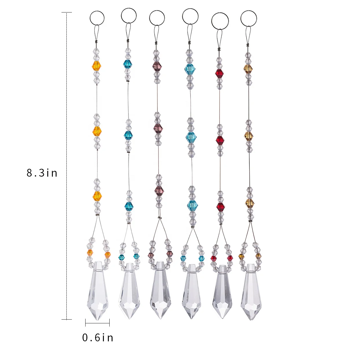 

Crystal Glass Hanging Suncatcher Pendant Fengshui Window Ornament Prism Anniversary Birthday Wedding Gift
