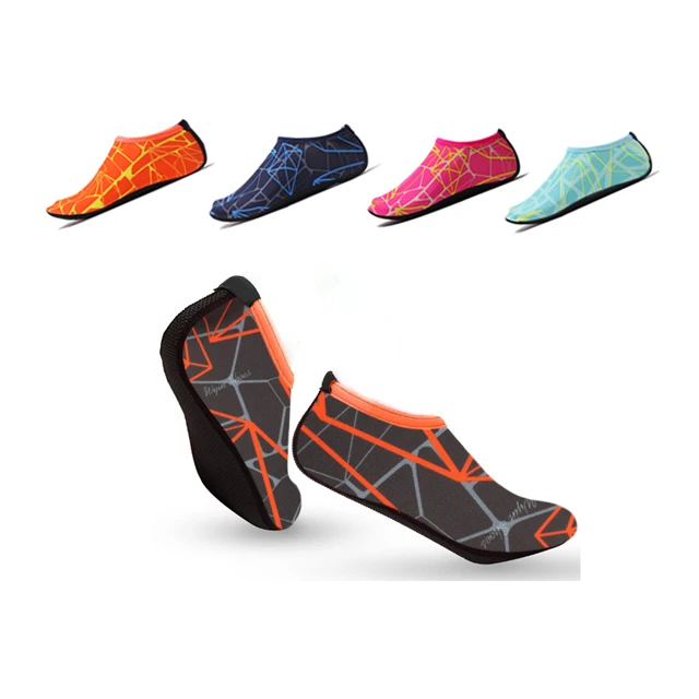 

Summer adult unisex flat anti skid outdoor swimming walking diving beach aqua water shoes socks
