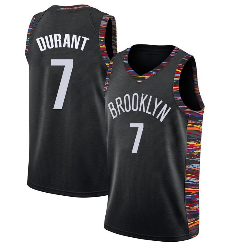 

wholesale Brookly n City #7 Kevin Durant #11 Kyrie Irving #13 James Harden Black Stitched Basketball Jersey Men's Net uniform