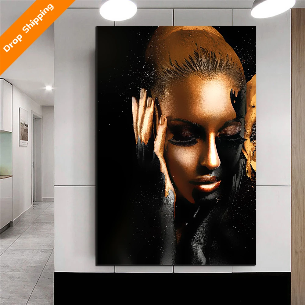 

Wall Design Decor Abstract Art Portrait Contemporary Oil Paintings Prints Pictures Africa Girls Canvas Painting no frame