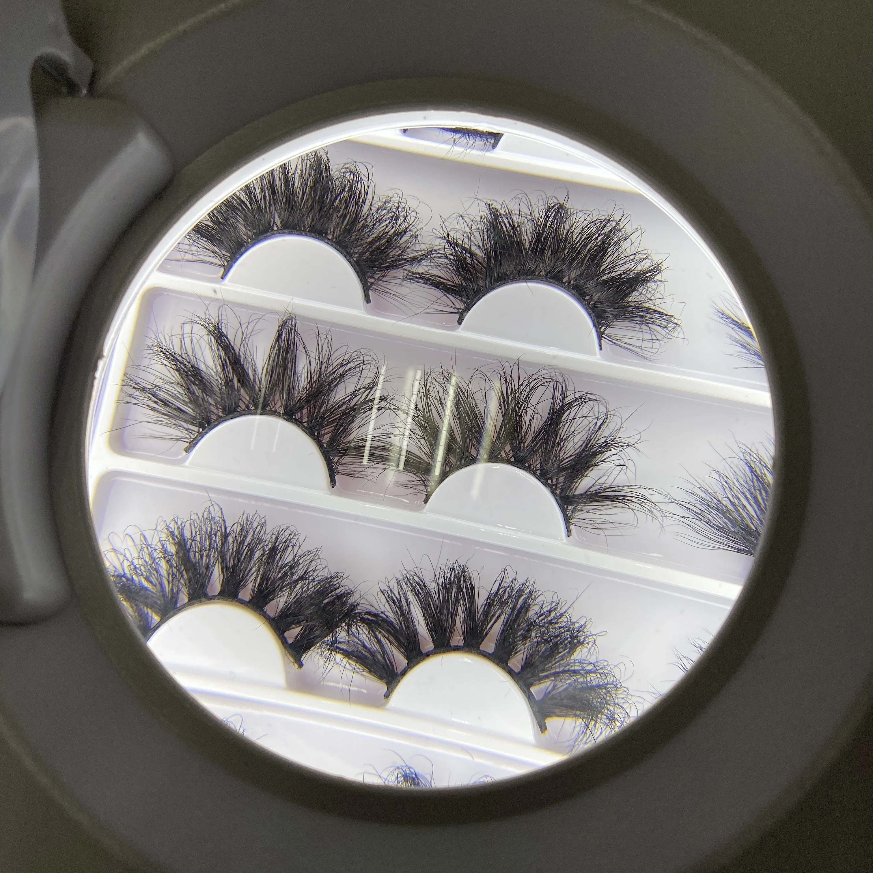 

Fluffy false mink eyelashes handmade customize logo wholesale lash box lashes3d wholesale vendor 25mm