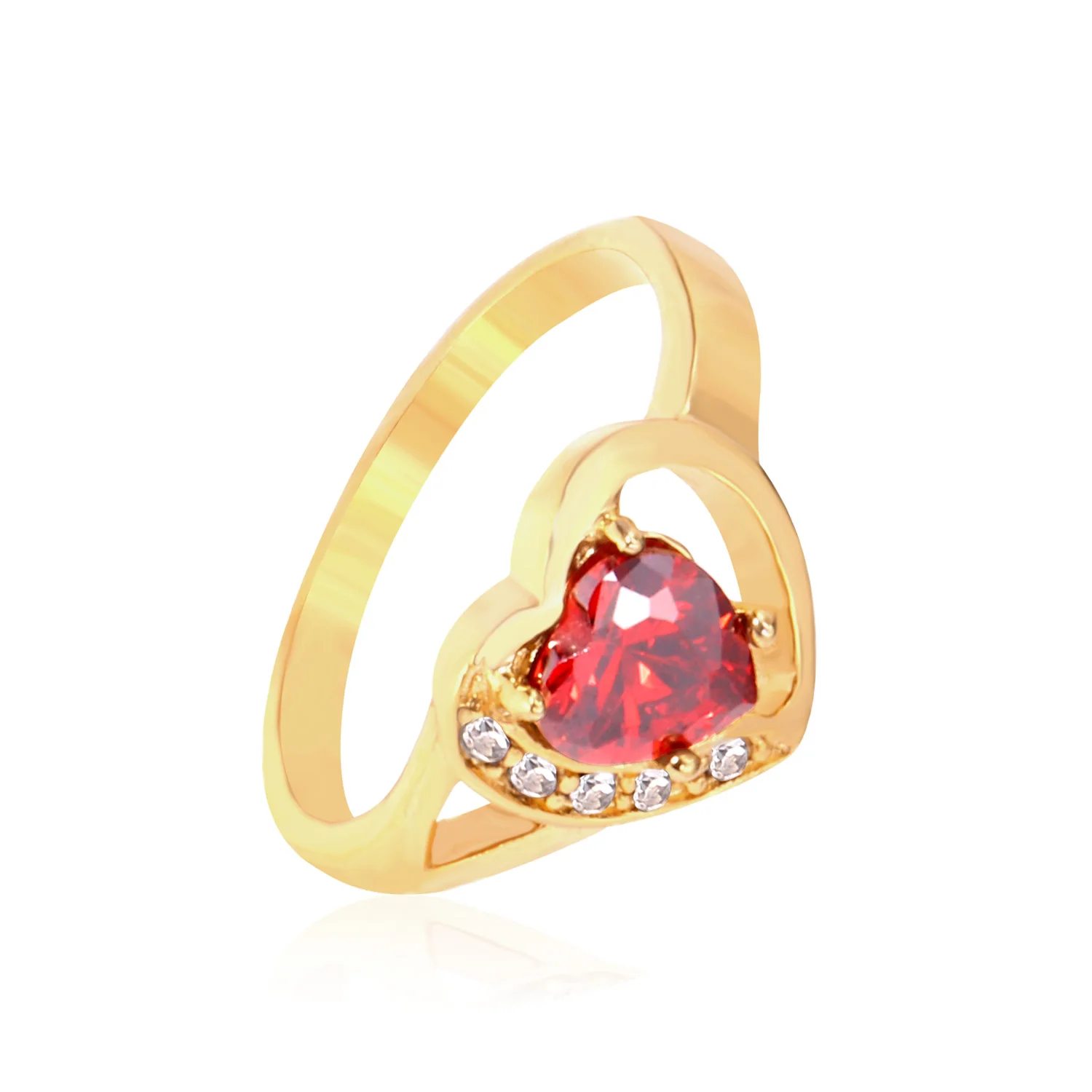 

Fashion Wedding Ring Costume Jewelry Ring Women Unique Red Diamond Crystal Cluster Ring