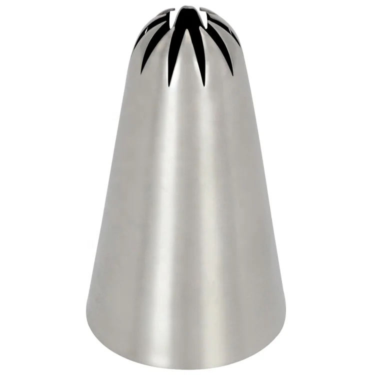 

Hot Sale Medium Piping Tips Easy Making Flower Tulips Cake Icing Nozzle, Silver