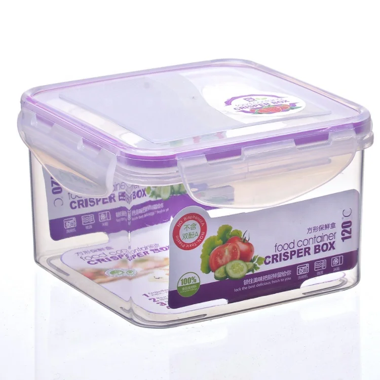 

7 pc airtight 32oz mini clear plastic rectangular microwave safe kitchen food packaging containers set in bulk, Transparent