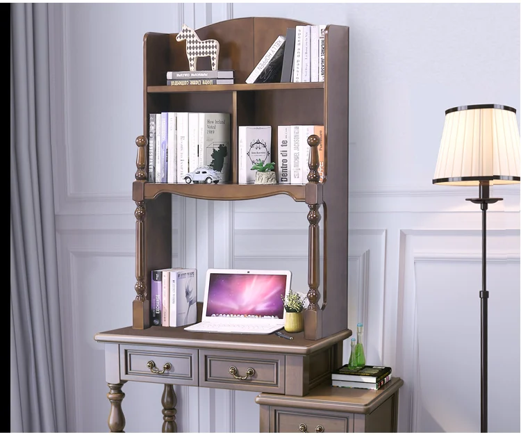 Wooden Home Furniture Accent Table Modern Home Student Computer Gaming Laptop Desk with bookshelf