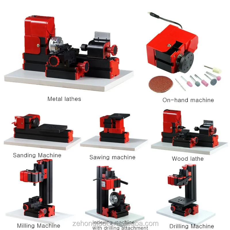 Multifunctional Lathe Machine Torno Lathe Diy Tools 8 In 1 Motorized