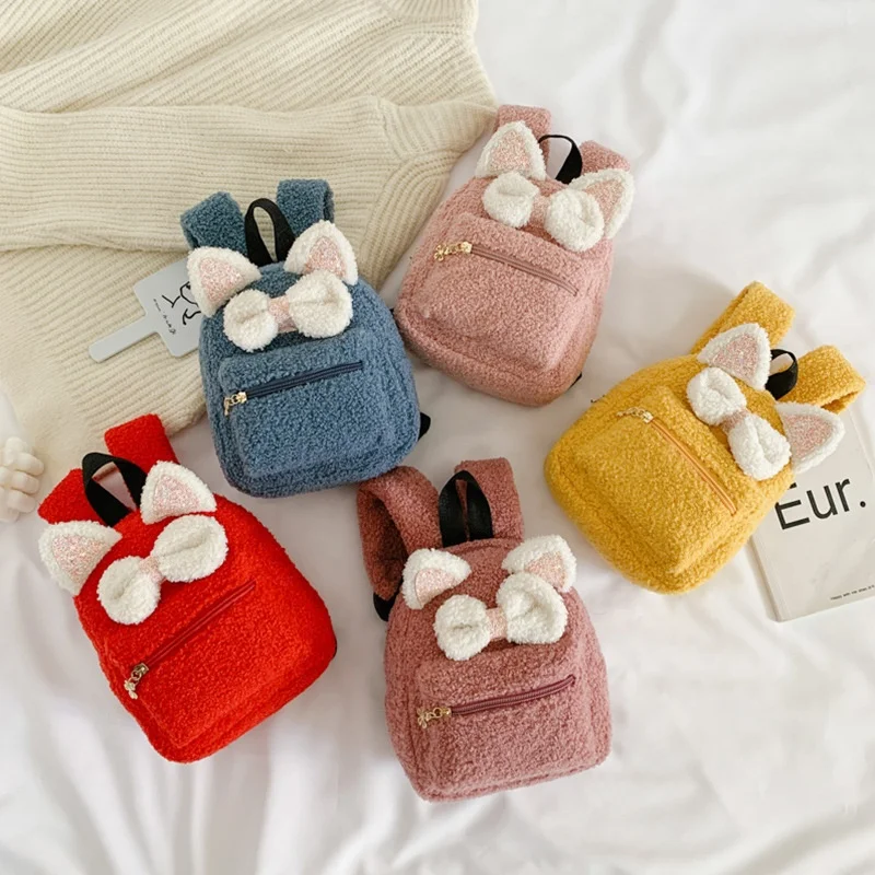 

kid cute bow small backpack baby school bag cute bow promotional cartoon school backpack for kids, Customized