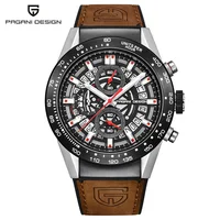 

PAGANI DESIGN 2768 men Quartz Wristwatch Luxury Chronograph Sports Waterproof Analog Leather watch