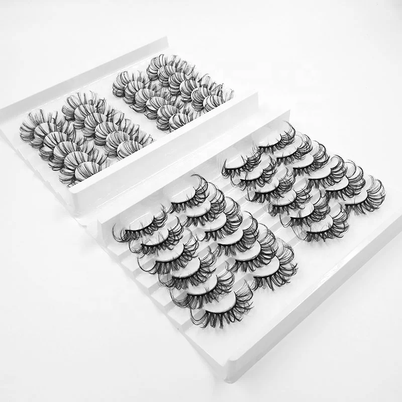 

18mm 25mm faux mink eyelashes 24 pairs in one box Nature False eyelashes best seller amazon fake eye lashes with lash packaging