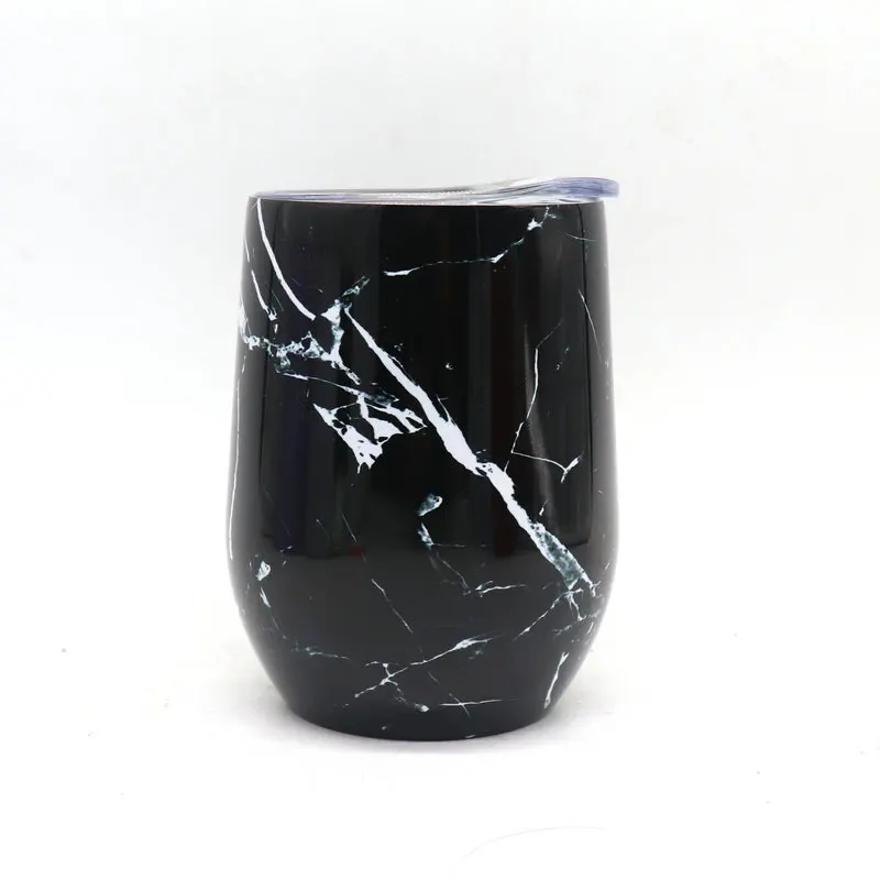 

High quality black marble stainless steel vacuum milk tea kids drink cup christmas mugs