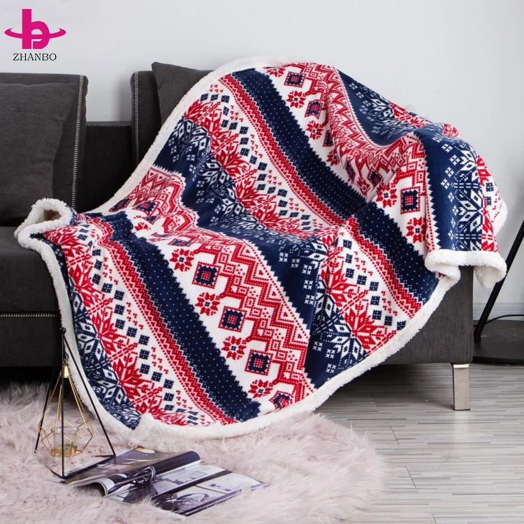 Double Layer Coral Blanket Sherpa Warm Comfortable Flannel Fleece Blanket Elegance Throw Buy