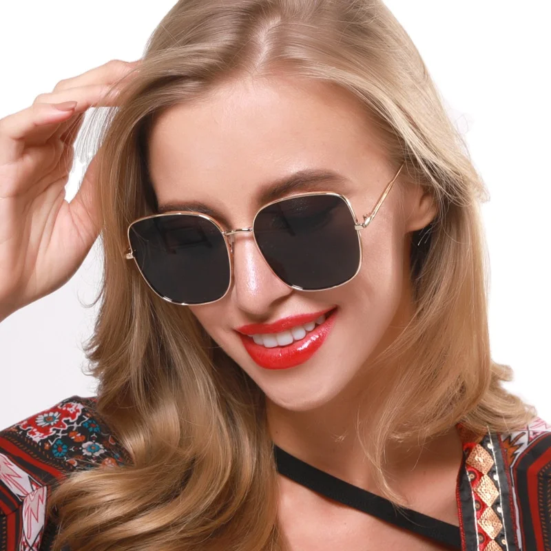 

RENNES [RTS] New Hot glasses for unisex Wholesale 7 colors UV400 Lens metal Frame square Oversized sunglasses, Choose