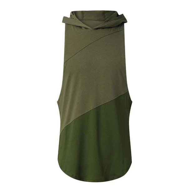 

OEM light air permeability customized gym wearing Hooded tank top