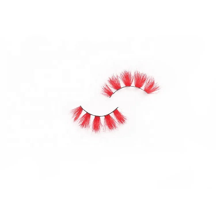 

Drop Shipping Women Coloured Colour Mink Coloured Strip Eyelashes, Colorful