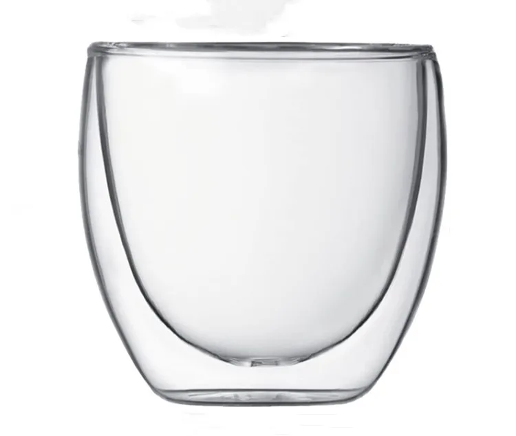 

Good Quality Durable 80ml Coffee tea glass High Borosilicate Espresso Double Wall Glass Cup Coffee