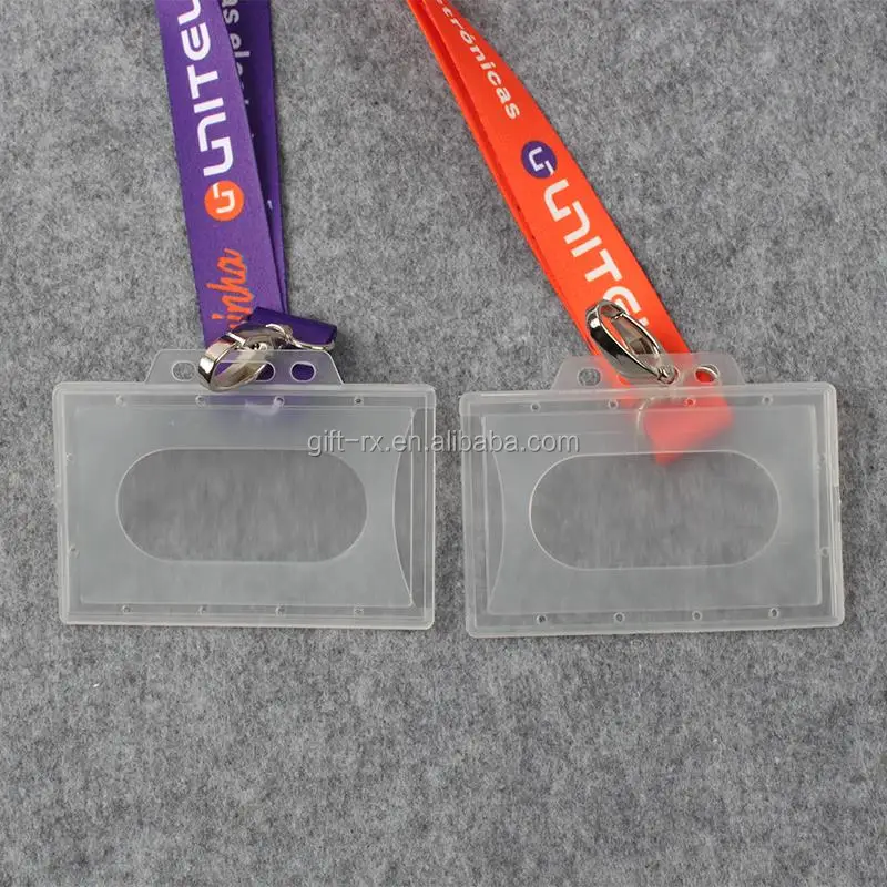 Custom Clear Hard Plastic Id Card Holders With Lanyard Wholesale Buy