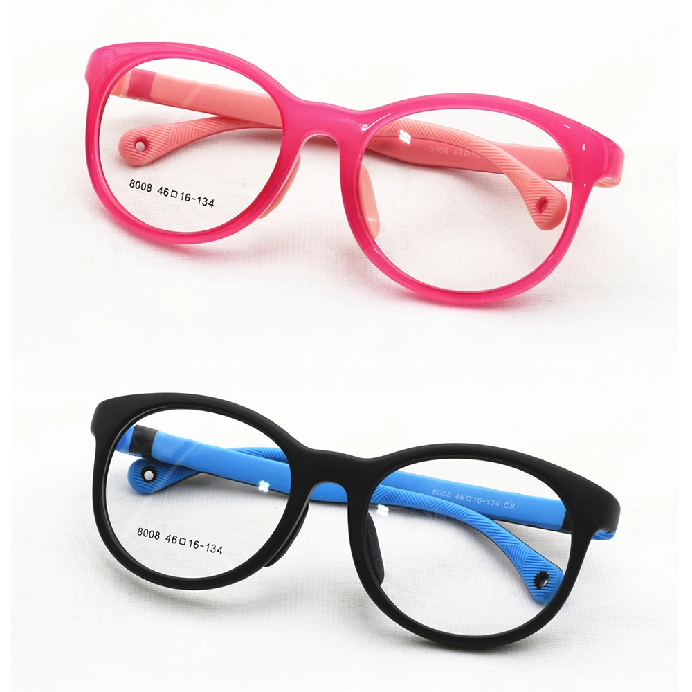

8008 China high quality classical kids eyeglasses optical child spectacles cheap reading glasses frames, 6 colors