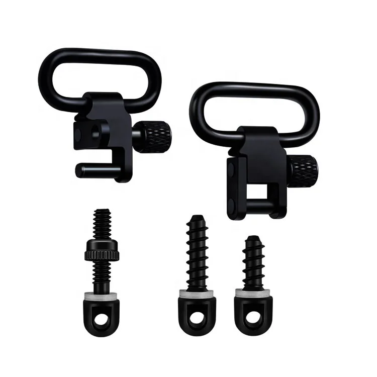 

Two Point Traditional Sling Attachments QD Swivel Mounts with 3 Pieces Sling Swivel Studs, Black