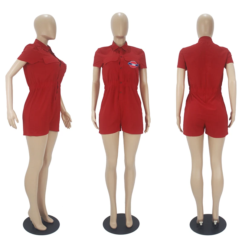 

Designers Brand Casual Jumpsuits Short Sleeve One Piece Bodysuits dickie romper women