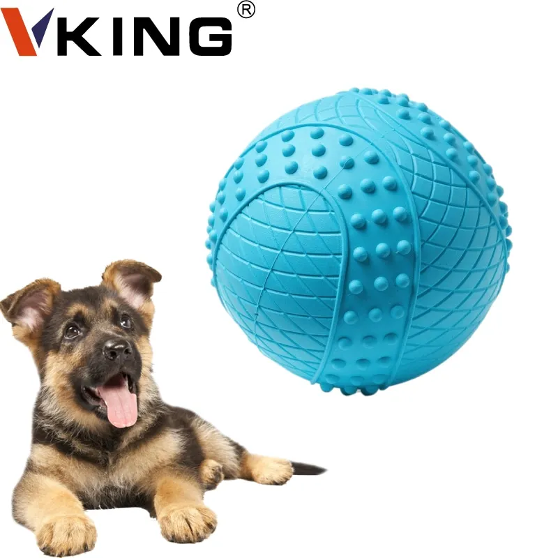 

Vking Manufacturer Natural Rubber Supply Interactive Pet Training Squeaky Chew Toys Ball for dog