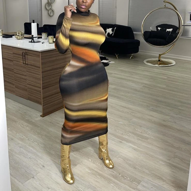 

DUODUOCOLOR High Quality Bodycon Vestidos mujer Women Clothes 2021 Casual Dress Sexy Women Long Dresses D97155
