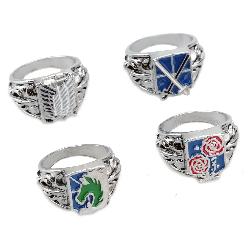 

Attack On Titan Anime Blue Liberty Wing Metal Ring