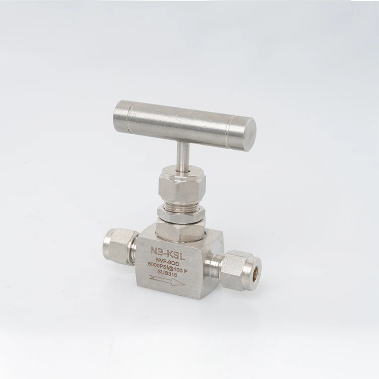 
Straight Needle Valve with Ferrule Screwed Bonnet Double Ferrule Tube Ends Swagelok Type 6000 Psi Tube Fitting in OD 