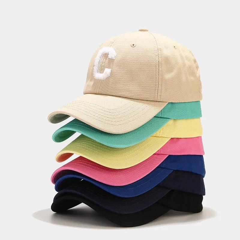 

Free shipping wholesale ins soft top casual letter c sunscreen unisex fashion sports baseball hat