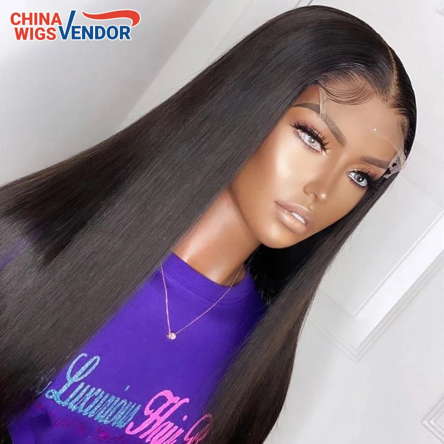 

Ready To Ship China Wigs 13*4 Transparent Lace Frontal Wig 150% density remy mink brazilian Human hair lace front wig