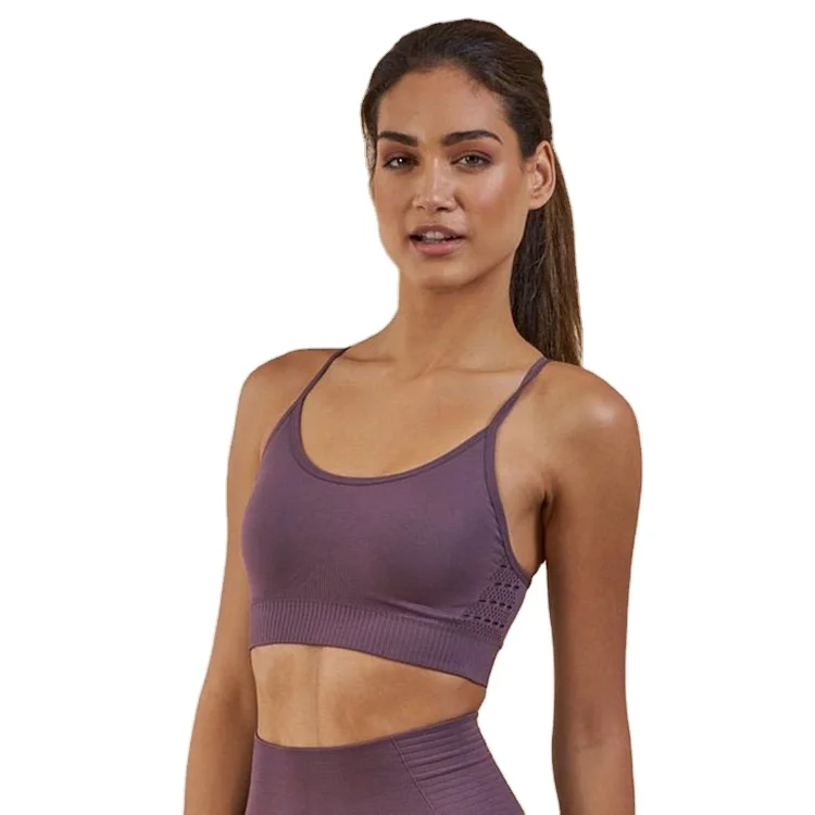 

Women Shockproof Sports Fashion Shoulder Strap flexible Sexy Fitness Sport Bra Top, Dark green,black,purple