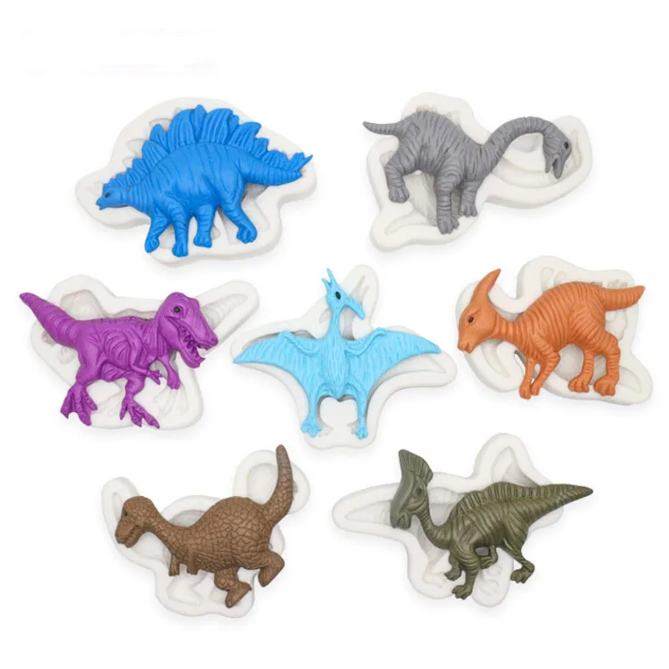 

The latest cake baking tools dinosaur set cake decoration silicone mold